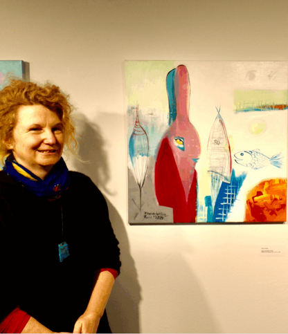 Gemälde: "Hase mir transparentem Fisch" Wandbild aus Paris