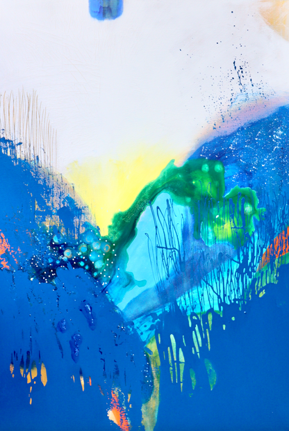 "Infinity Gold", Acrylbild Wandbild auf recycelter Leinwand