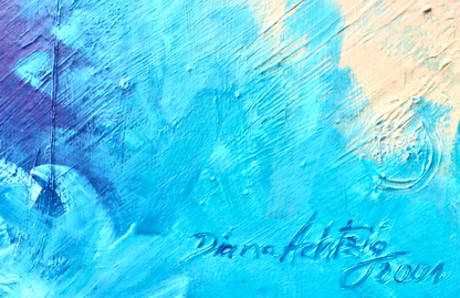 Abstrakte Meereslandschaft mit Gold – Tiefsee-Ästhetik