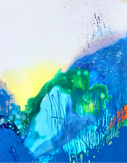 "Infinity Gold", Acrylbild Wandbild auf recycelter Leinwand