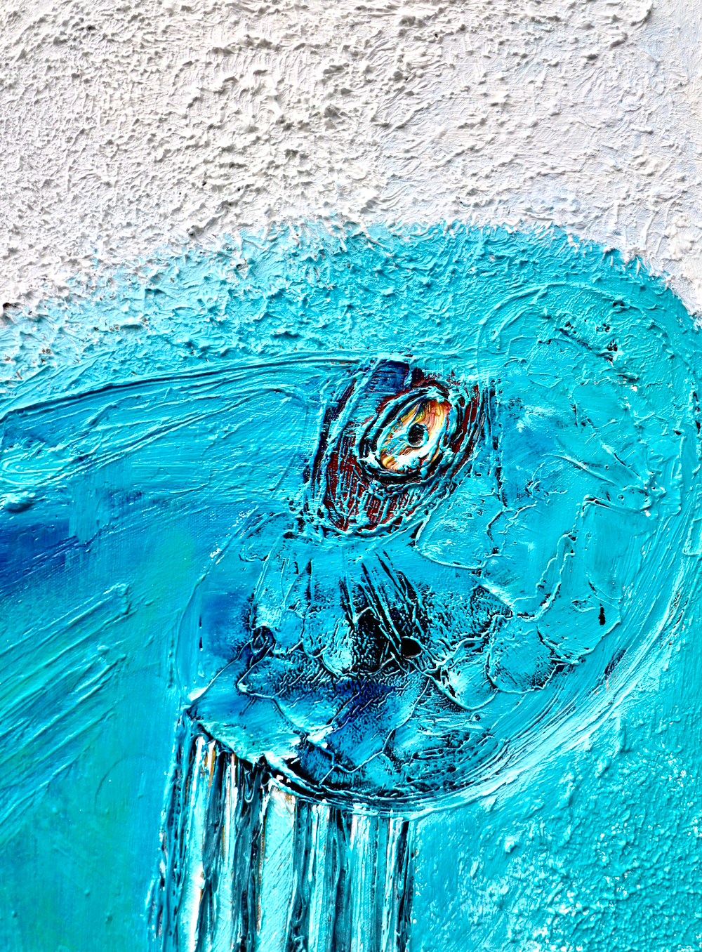 Abstrakte Meereslandschaft mit Gold – Tiefsee-Ästhetik