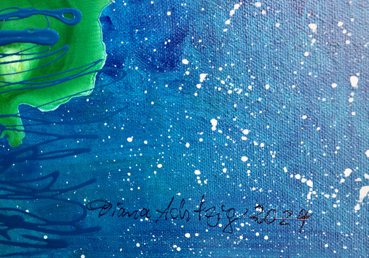 "Infinity Gold", Acrylbild Wandbild auf recycelter Leinwand