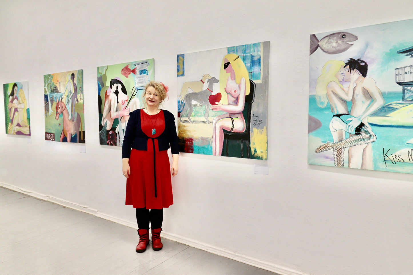 Kunstdruck: Akt, Erotik, Liebespaar Bild- „Liebespaar mit weißer Katze“ vom Gemälde