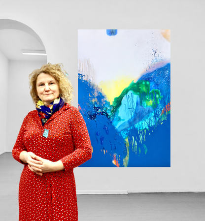 "Infinity Gold", Acrylbild Wandbild auf recycelter Leinwand