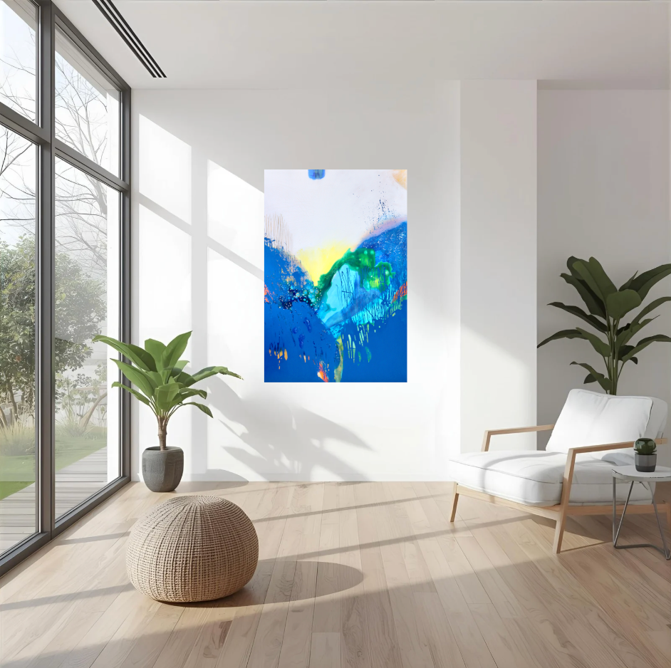 "Infinity Gold", Acrylbild Wandbild auf recycelter Leinwand