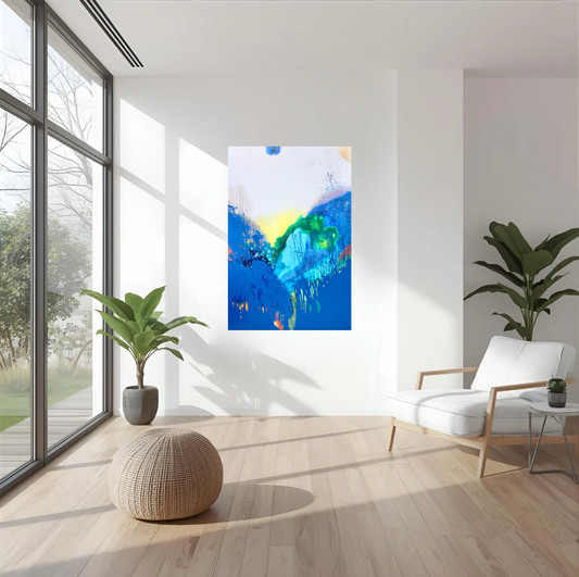 "Infinity Gold", Acrylbild Wandbild auf recycelter Leinwand